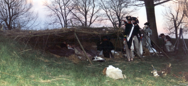 März 2003: unsere Hütte in der Festung Loevestein